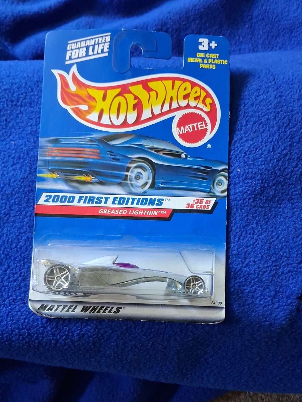 Mattel Hot Wheels Silver with Purple Accent Die-Cast Car
